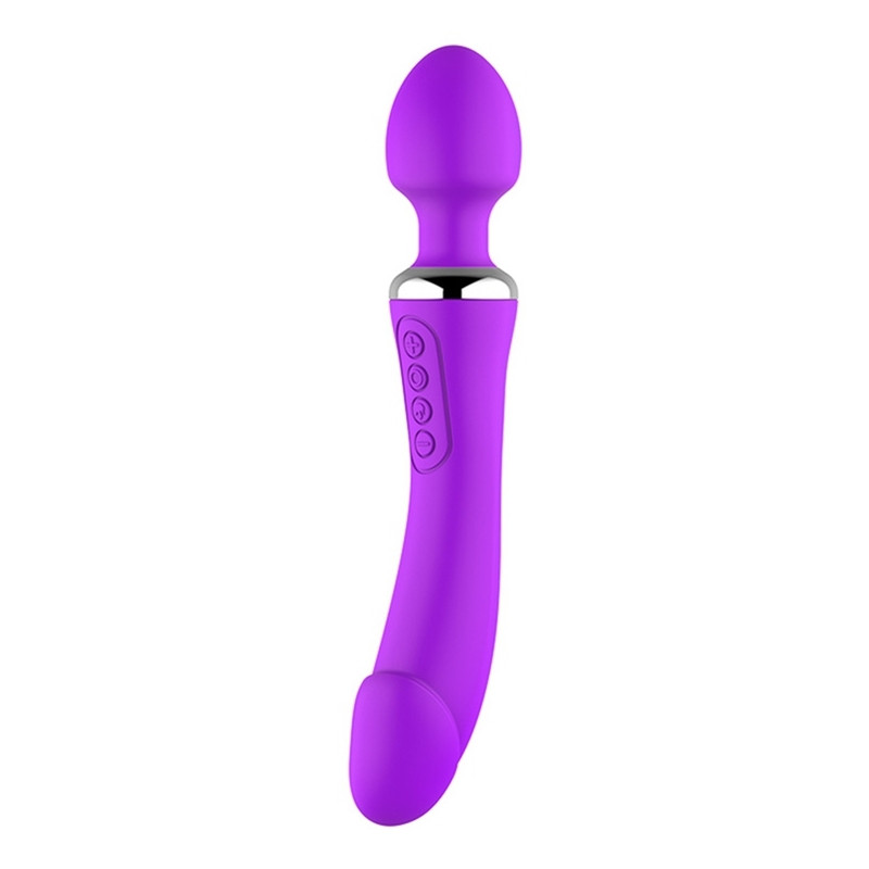 Generique Wand et Vibro Double End 22cm Violet